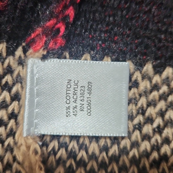 CJ Banks Women's Plaid Cardigan - Red, Black, Tan - Picture 8 of 9